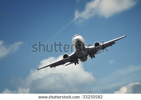 passenger airplane landing