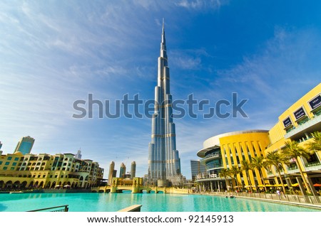 Dubai, Uae - January 4: Burj Khalifa, World\'S Tallest Tower, Downtown Burj Dubai January 4, 2012 In Dubai, United Arab Emirates.