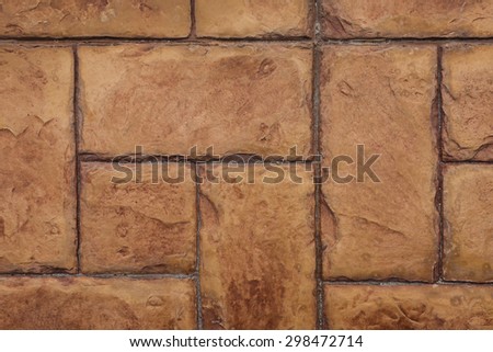 Stone Tile Cement Brick Wall Background Texture.