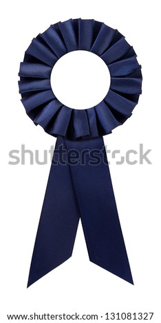 Navy blue award rosette prize ribbon blank Navy blue award rosette prize ribbon blank