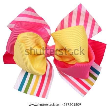 Colorful crazy bow tie or hair bow