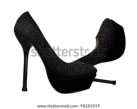 Black high heels pump shoes