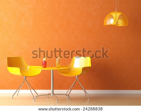 Coffee Shop Modern on Stock Photo   3d Render Scene Of A Modern Coffee Shop Table And Chair