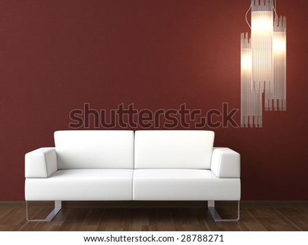 modern white sofa