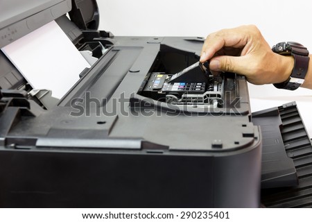 To change a printer cartridge