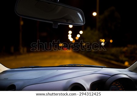 Views of drinking and driving,everything is a blur, use as a background or use for product presentation\
related Images.
