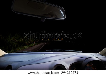 Front view car at night , use as a background or for product presentation\
related Images.