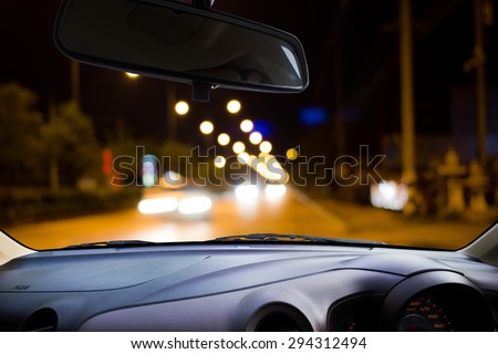 Views of drinking and driving,everything is a blur, use as a background or use for product presentation\
related Images.