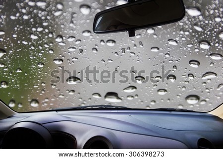 Image of windshield on the road ,way and highway.