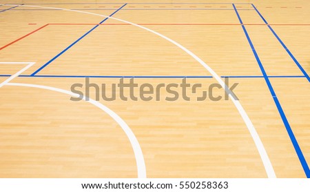 wooden floor volleyball, basketball, badminton court with light effect\
Wooden floor of sports hall with marking lines\
line on wooden floor indoor, gym court
