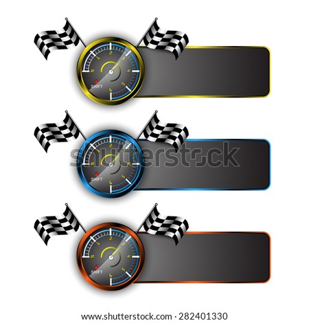 vector set of racing emblem motorsport concept