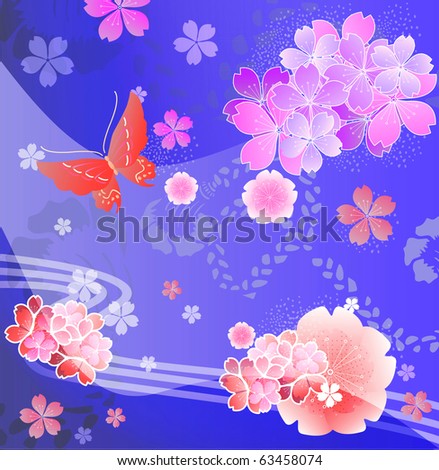 stock vector Kimono Design Traditional Japanese Patterns