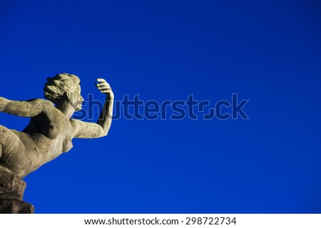 The historical sculpture Venus on the lower marketplace in Freudenstadt in the Black Forest, Baden-Wurttemberg, Germany, Europe