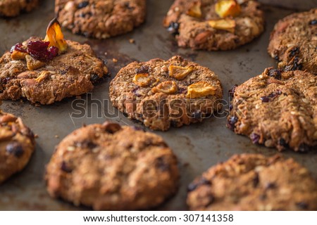 Freshly baked delicious vegan cookies