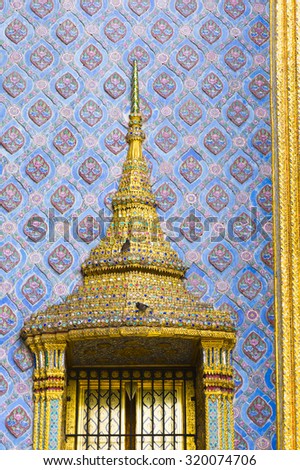 Temple of the Emerald Buddha - Detail with Two Birds
