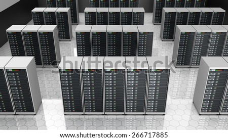 Server room in datacenter , clusters
