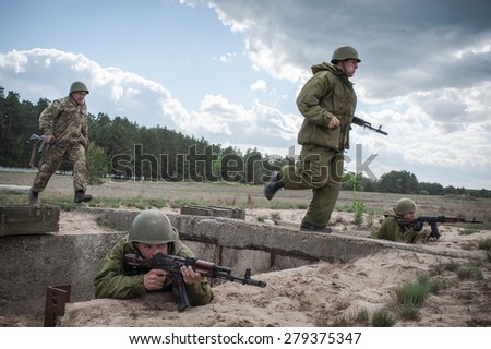 May 18, 2015. Chernihiv region, Ukraine. The 169th Training Centre of Armed Forces of Ukraine. The Training Centre\'s main task is to training formation of the Ukrainian Ground Forces.