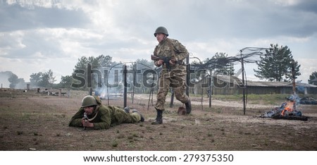 May 18, 2015. Chernihiv region, Ukraine. The 169th Training Centre of Armed Forces of Ukraine. The Training Centre\'s main task is to training formation of the Ukrainian Ground Forces.
