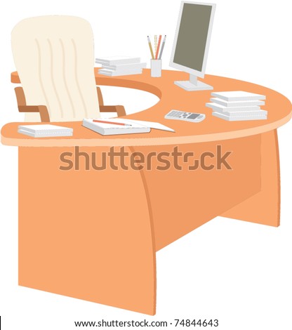 Office Table on Office Table  Vector  No Gradient  Color Full   74844643