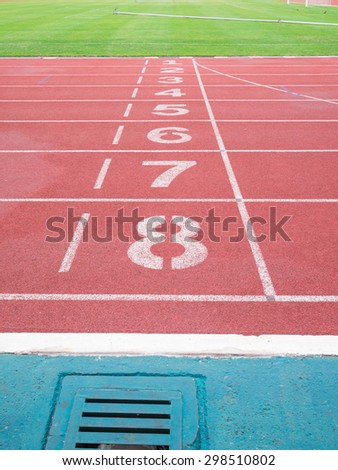 track number at starting point