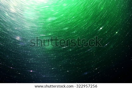 the Abstract green blurred background with floating dust