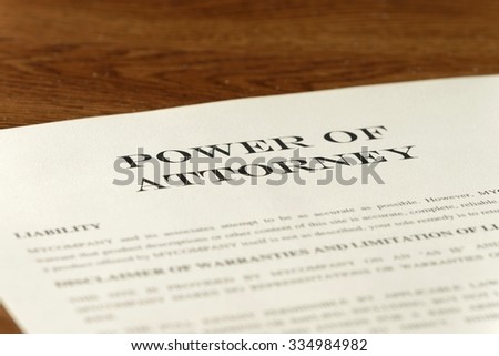 legal document - power of attorney