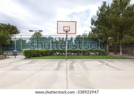 outdoor basketball court in a public park
