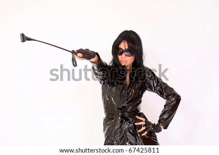 stock photo Mistress with the whip