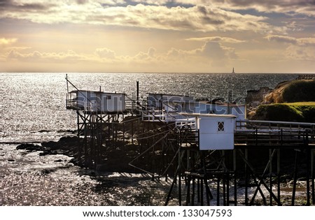 traditional fisherman\'s hut in the south west of France, Royan