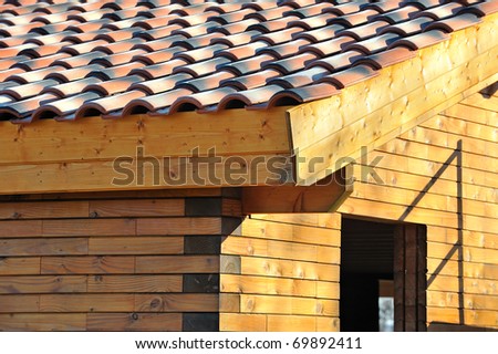 detail a wooden house and ecological