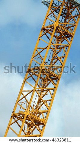 Hook crane tower platform - vertical panorama