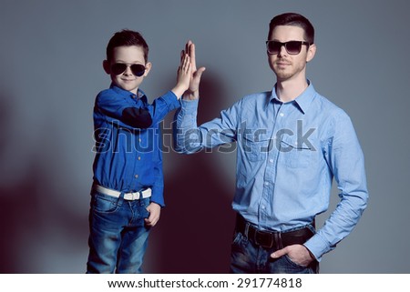 Father and son doing a \