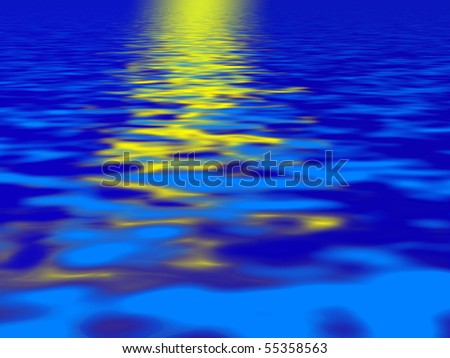 blue sun water