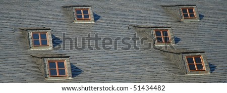 Dormer windows with slate roof