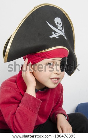 portrait of pirate on the birthday party