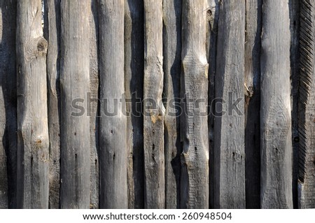 Old wooden fence. Close up.
