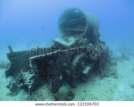 S.S. Thistlegorm Wreck, sunk on 5 October 1941 in the Red Sea and is now a well known dive site.