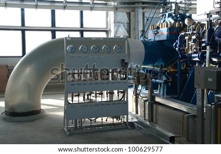 oil pumping station, inside view