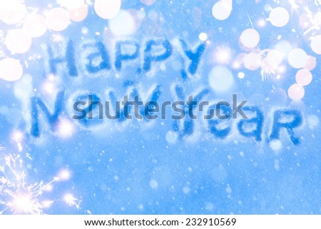 art Happy New Year lettering Greeting Card