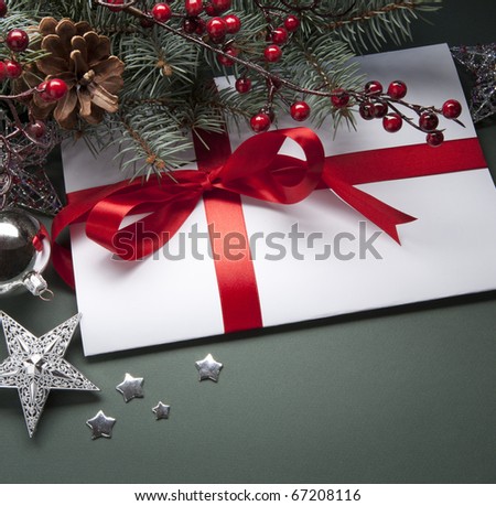 Christmas decorations (live tree, balls, star)