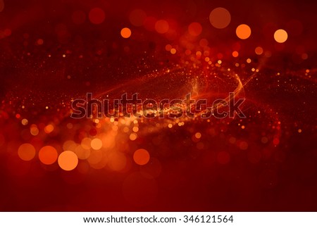 Abstract background red bokeh circles. Beautiful background with confetti particles.