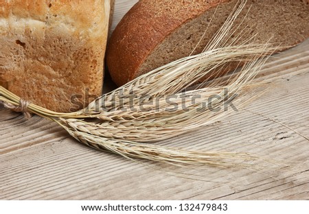 wheat bread wheat bread on a wooden table