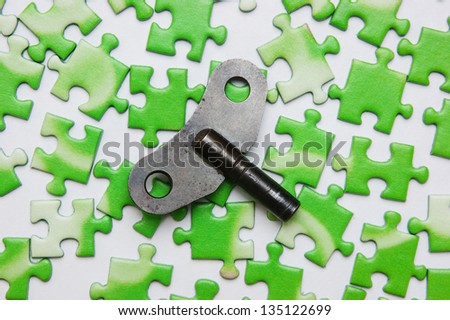 key on the green puzzle