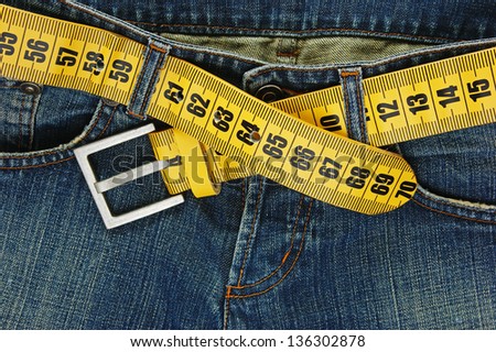 jeans with meter belt slimming