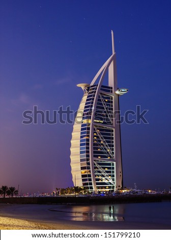 Dubai, Uae-November 15: A General View Of The World\'S First Seven Stars Luxury Hotel Burj Al Arab &Quot;Tower Of The Arabs&Quot; On November 15, 2012 In Dubai. Also Known As &Quot;Arab Sail&Quot;