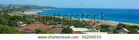 view of the bay of the Mediterranean Sea. Banner