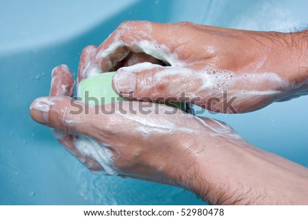 soap in water