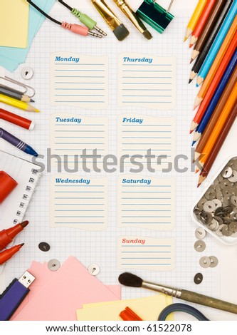blank daily schedule template. lank class schedule template.