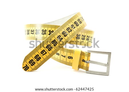 meter belt slimming isolated on a white background