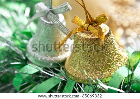 Christmas bell  on Christmas background